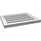 Ekena Millwork Vertical Surface Mount PVC Gable Vent: Functional, w/ 2"W x 1-1/2"P Brickmould Frame, 20"W x 16"H GVPVE20X1602SF - alternate 4